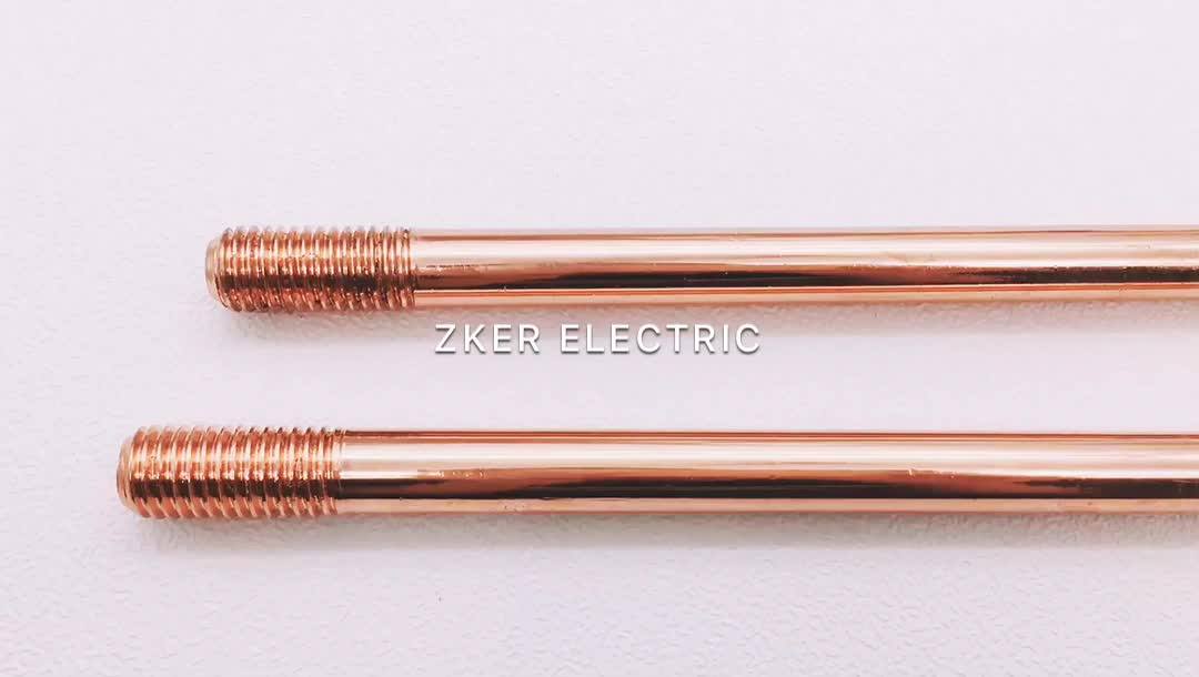 High Quality Pure Copper Bonded Ground Rod And Copper Threaded Rod