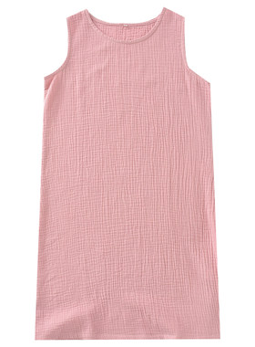 纯棉薄款无袖背心裙家居服新品