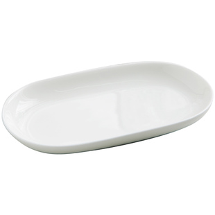 瓷秀源家用纯白骨瓷创意餐具长方形毛巾碟小菜碟肠粉碟子陶瓷盘子