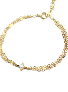 thisness幸运手链菱形14k包金