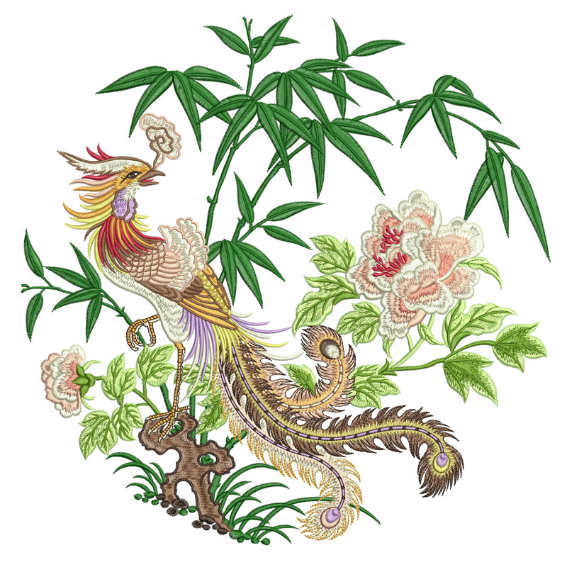 缄言网络服饰汉服古装旗袍电脑刺设计素材/源文件