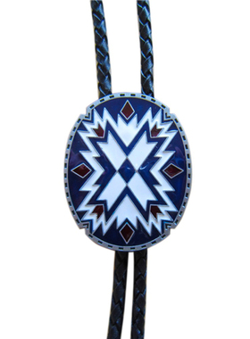 男士皮绳项链爱情公寓蓝白美国