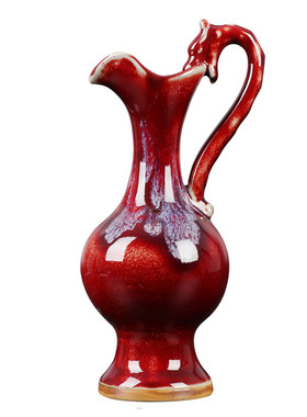 陶瓷小花瓶仿古窑变插花器工艺品
