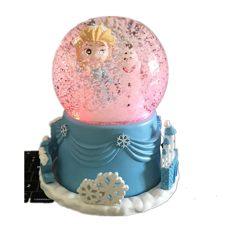 巴黎铁塔水晶球音乐盒 彩灯飘雪音乐盒