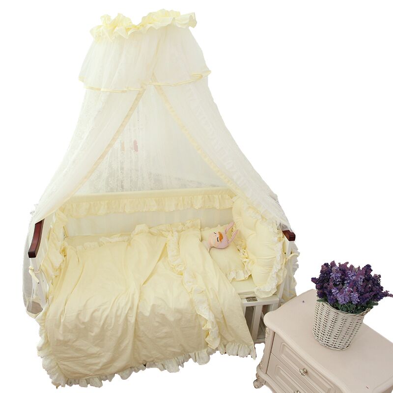 艾米米定制纯棉婴儿床围床品3D透气夏季宝宝蚊帐婴童床上用品套件