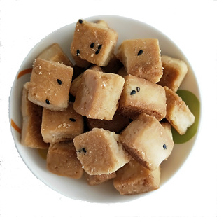 现做手工巧果小棋子块聪明豆500g非油炸开学抓果状元豆3斤包邮