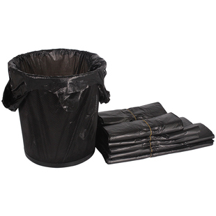 垃圾袋商用大黑塑料袋一次性袋子大号所料带装货用手提式厨房家用
