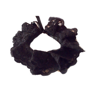 花猫儿黑寡妇绣花蕾丝宠物公母猫咪小狗布艺项圈萝莉风脖套假领子