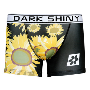 DarkShiny 时尚野菊花青年透气迷彩骷髅冰丝莫代尔男平角内裤