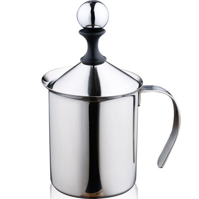 304加厚双层打奶泡器花式咖啡杯