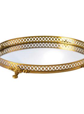 凤凰美居欧式风圆形酒吧镜面托盘