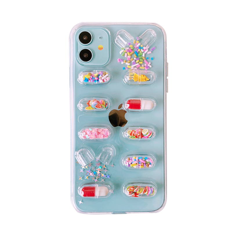 iPhone16Pro Max适用于苹果15/14/13搞怪胶囊滴胶手机壳华为p60prop70mate60/50nova12/11荣耀200opporeno12