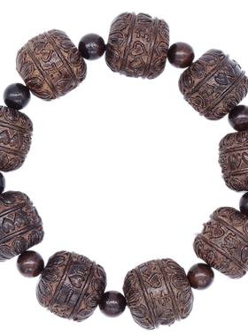 沉香木佛珠手串貔貅男女款红酸枝