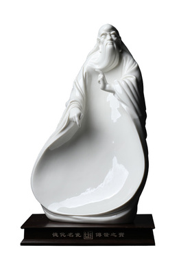 戴玉堂德化白瓷《老子像》苏献忠大师客厅装饰艺术品人物陶瓷摆件