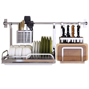 厨房置物架晾碗架沥水架放碗碟架家用筷子筒壁挂式刀架调料收纳架