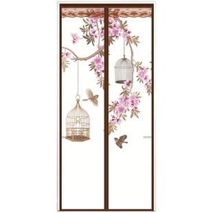 门帘冬季保暖防风家用透明空调密封塑料免打孔自吸隔断厨房大挡水