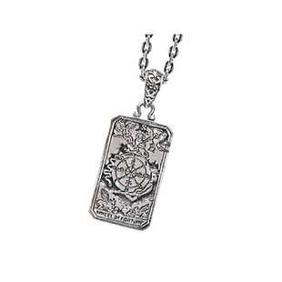 Good Vibrations塔罗牌命运之轮s925纯银吊坠复古泰银个性男女