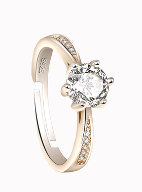 仿真克拉钻石求婚表白情侣对戒