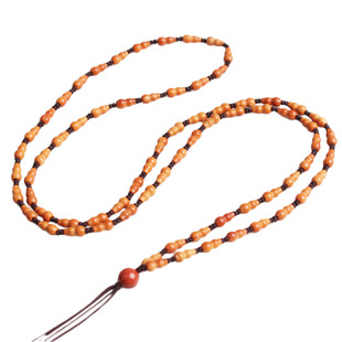 橄榄核竹节米珠小葫芦珠链吊坠平安扣玉器蜜蜡挂绳毛衣链项链绳