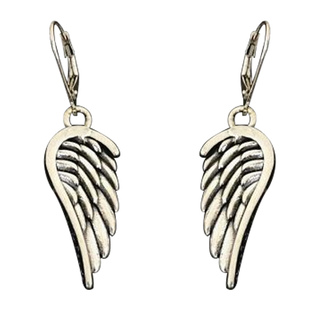 不同银匠 韩国925纯银天使之翼翅膀心形皇冠耳钉复古泰银男女耳环