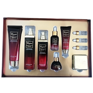 卡芙兰正品红参蜗牛原液养颜护肤品十件套装水乳液面霜补水保湿女