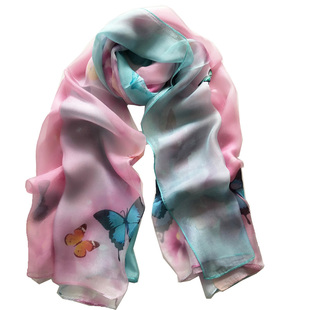 上海故事100%桑蚕丝丝巾女中年百搭妈妈款纱巾保暖披肩真丝围巾