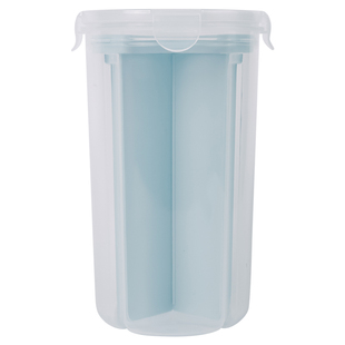 陶柔日式分格食物收纳盒厨房分类透明杂粮储物豆类防潮密封罐家用