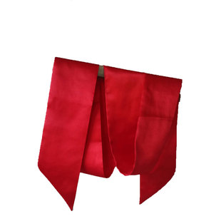 太极拳武术表演服秧歌跳舞丝绸长彩带混天绫红色宽腰带儿童双层