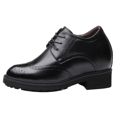 布洛克12cm雕花厚底休闲风增高鞋