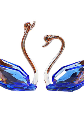 电视柜装饰品结婚礼物水晶天鹅