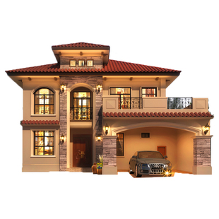 欧式别墅设计图纸二层新农村宅基地自建房独栋豪宅施工样图效果图