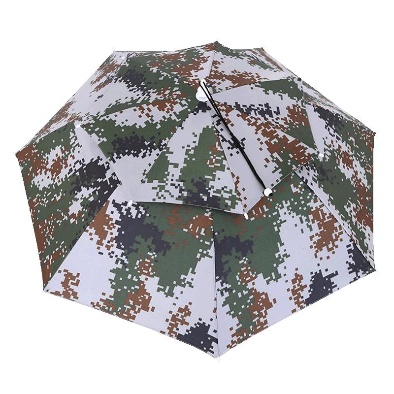 雨伞帽头戴伞防紫外线成人户外头顶帽伞遮阳防雨钓鱼雨伞垂钓伞帽