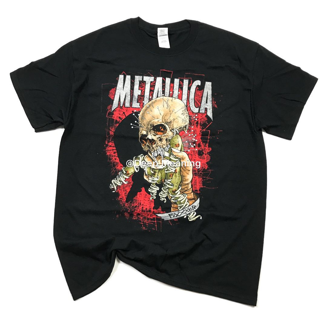 现货| Metallica Fixxxer Redux Vintage Tee复古摇滚乐队短袖