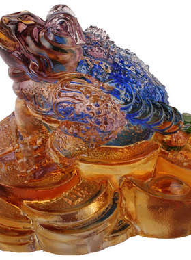 烧制琉璃风水搬迁金蟾工艺礼品