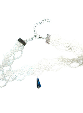 choker日韩风超仙白色蕾丝锁骨链