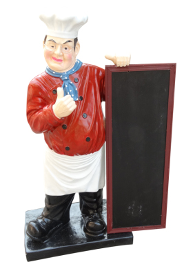 餐饮门口厨师公仔饭店佳品摆件
