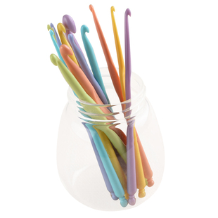 简单爱 DIY编织工具  ABS彩色塑料钩针 大钩头粗线勾鞋针