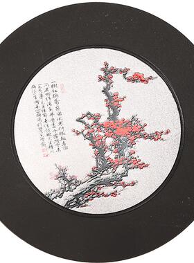 中国风特色防滑圆形茶壶垫工艺品