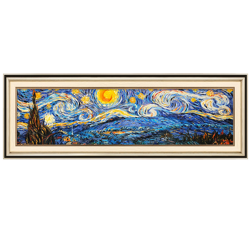 梵高名画星空手绘现代美式