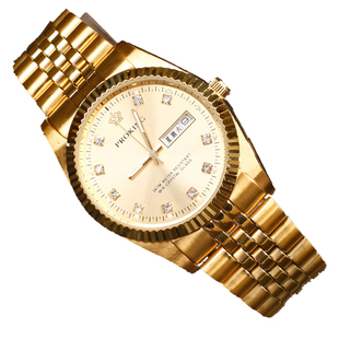 正品皇冠手表男士表女表情侣表星期日历名表款表复古防水表夜光表