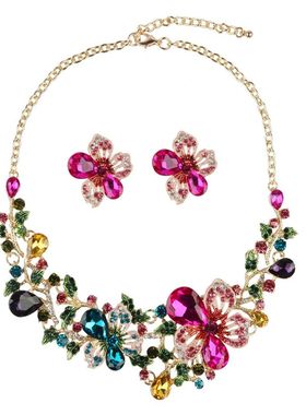 精致奢华锁骨套装晚宴配饰品水钻