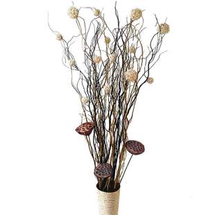 天然曲柳干树枝天然树枝装饰客厅落地玄关隔断橱窗干枝装饰花干花