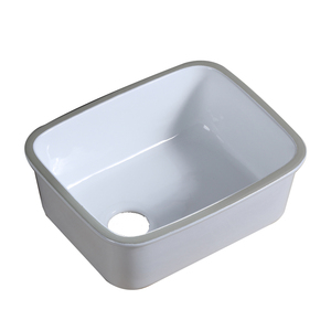 【天天特价】陶瓷水槽洗菜盆陶瓷洗衣盆平底台下盆加深长方形包邮