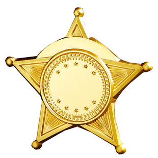 服务之星徽章销冠勋章五角星胸针定制金牌讲师店长胸牌纪念章定做