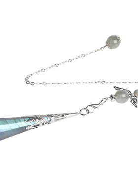 灵摆能量石水晶紫粉白饰品吊坠