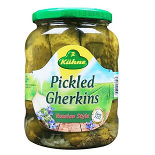 德国进口冠利俄式酸青瓜酸黄瓜罐头670g汉堡沙拉意面三明治腌黄瓜