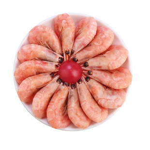 北极虾甜虾冰虾头籽腹籽袋装鲜活海鲜水产大虾熟冻刺身即食3斤