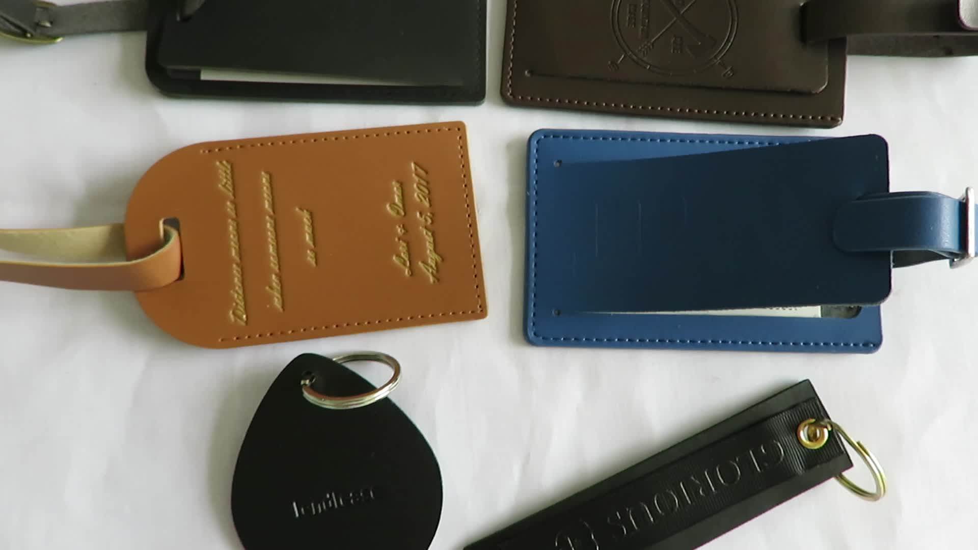 Bag Luggage Accessory Customized Leather Tag Embossed Buy Customized