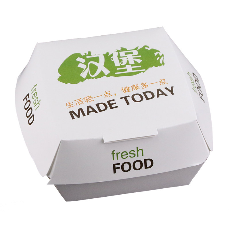 一次性食品盒汉堡盒免折叠可定制