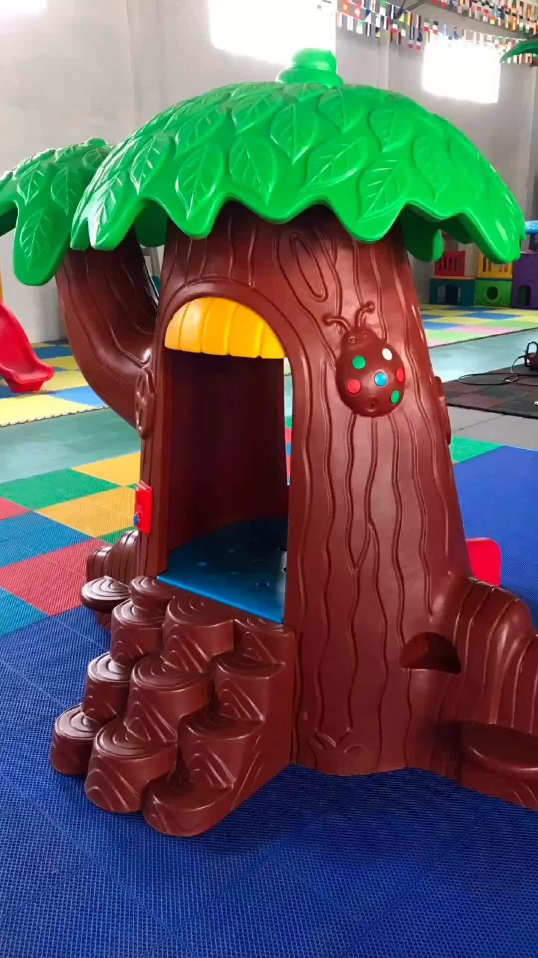 New Design Plastic Tree Family Tiny Cubby House For Toodle Babies Games